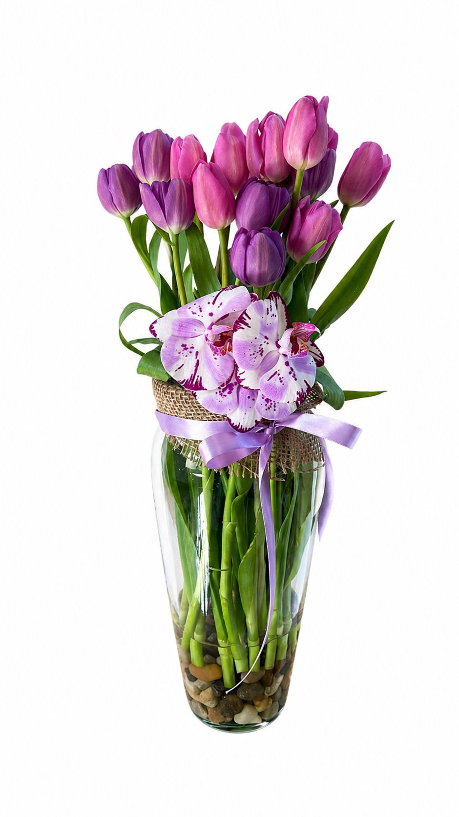 Tulipanes con Orquideas